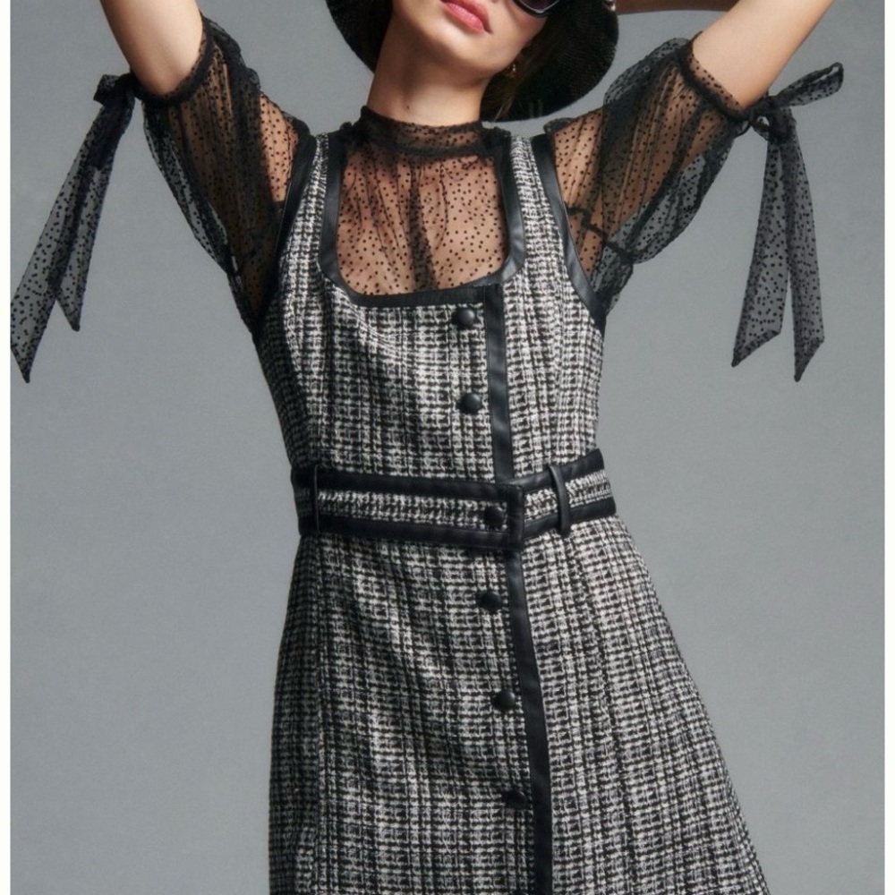 Maeve by anthropology tweed mini dress